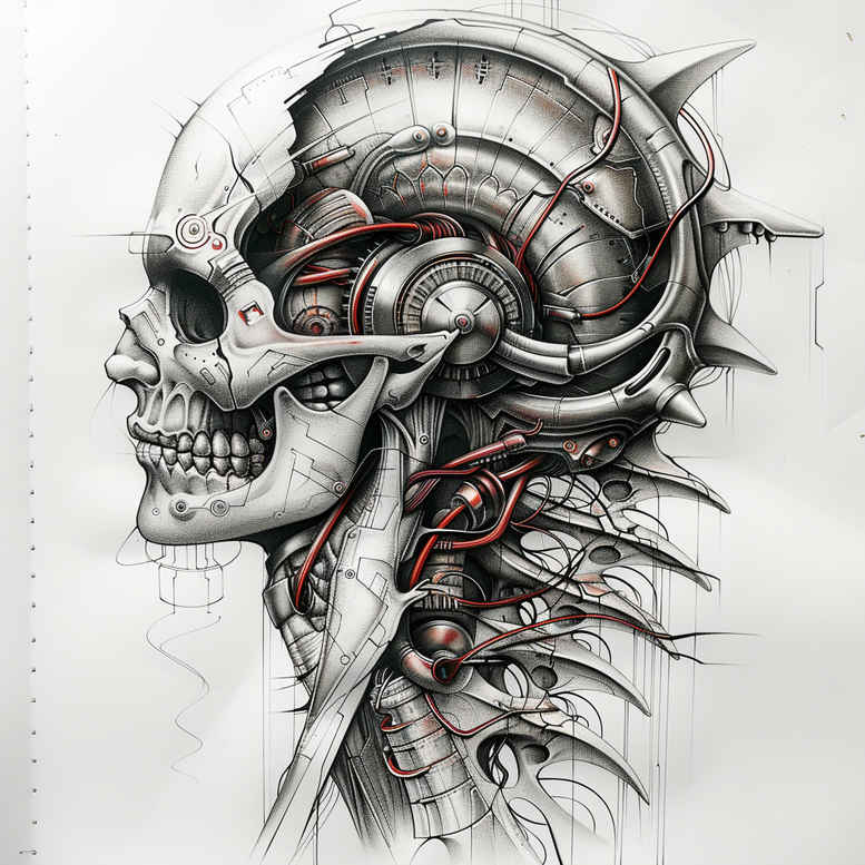 biomechanics tattoo design ideas fine detail muscle detail for forearm