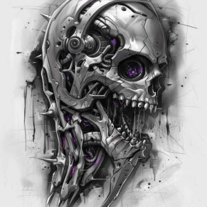 biomechanics tattoo design ideas textural detail muscle fibers for hip