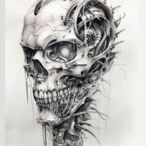 biomechanics tattoo design ideas ethereal textures muscle fibers represents strength