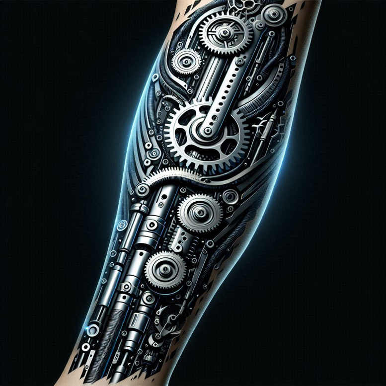 biomechanics tattoo design ideas deep blacks organic forms for stomach