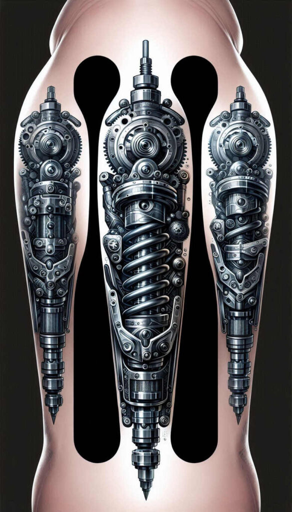 biomechanics tattoo design ideas structured design organic-mechanical blend for hand