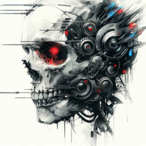 biomechanics tattoo design ideas Surrealism abstract organic-mechanical blend shows perseverance