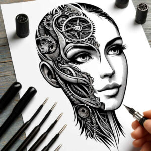 biomechanics tattoo design ideas Realism light play precision lines courage and power
