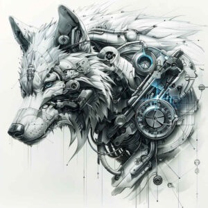 biomechanics tattoo design ideas accent shading precision lines embodying courage