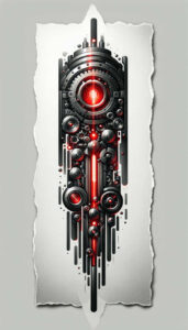 biomechanics tattoo design ideas textured shading precision lines embodying courage