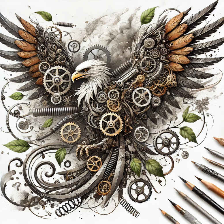 biomechanics tattoo design ideas low-key precision lines for arm