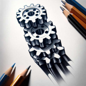 biomechanics tattoo design ideas Realism soft focus precision lines for wrist