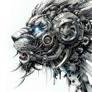 biomechanics tattoo design ideas distorted perspective precision lines symbol of perseverance