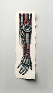 biomechanics tattoo design ideas Realism visual truth realistic muscle stands for determination