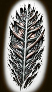 biomechanics tattoo design ideas glowing robotic detail for full back