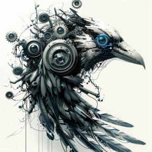 biomechanics tattoo design ideas Surrealism visionary robotic detail for heel