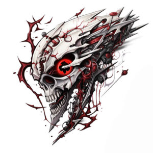 biomechanics tattoo design ideas Realism optical depth robotic style for foot