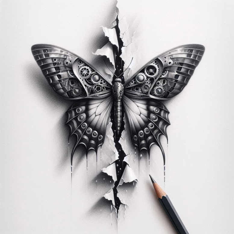 biomechanics tattoo design ideas Realism color precision robotic style for wrist