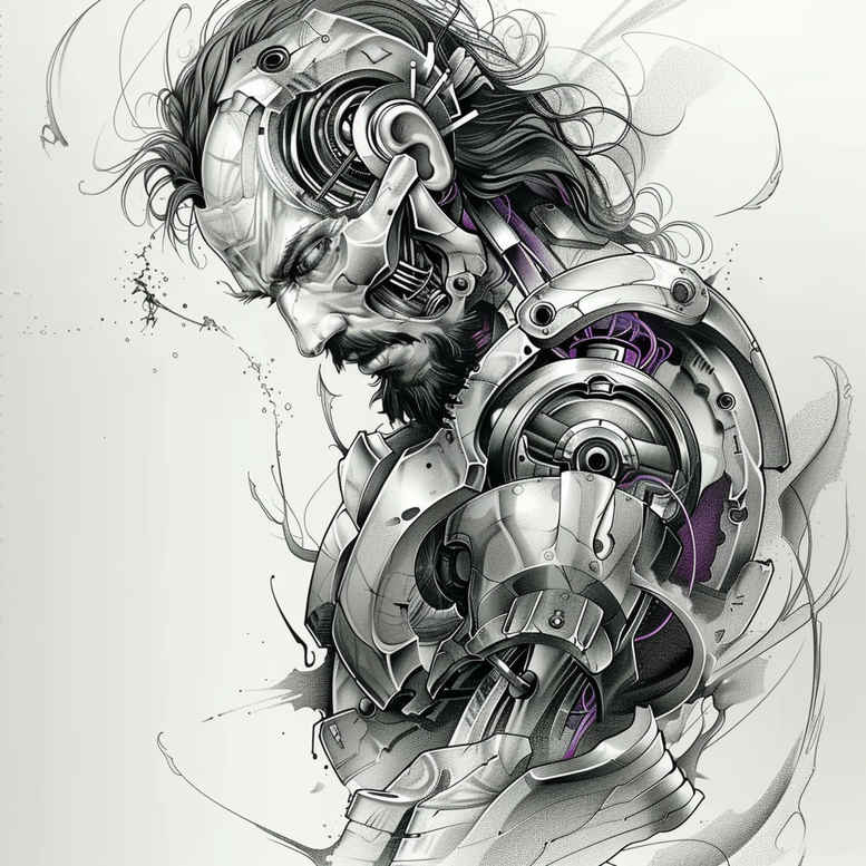 biomechanics tattoo design ideas Realism emotional realism robotic style represents perseverance