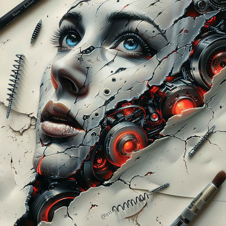 biomechanics tattoo design ideas bold color structural design meaning perseverance