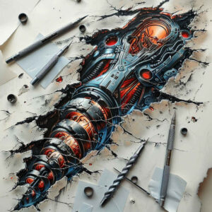 biomechanics tattoo design ideas Surrealism morphic transformation structural design meaning perseverance