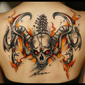 biomechanics tattoo design ideas Surrealism shimmering forms technical motifs for lower chest