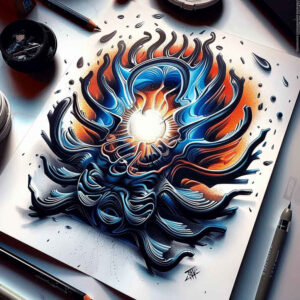 biomechanics tattoo design ideas Surrealism morphic technical shading shows perseverance