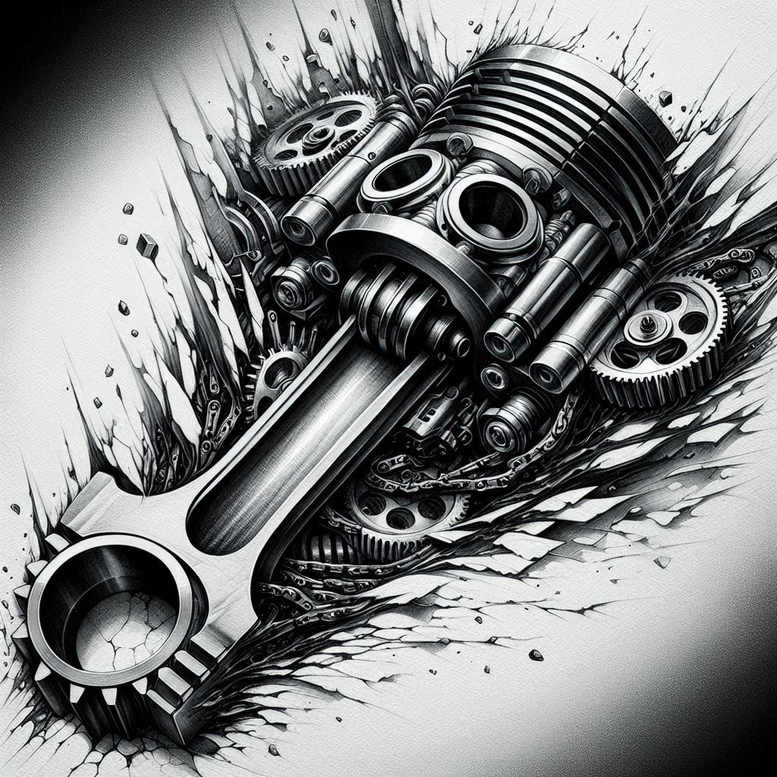 biomechanics tattoo design ideas Surrealism juxtaposition tendons for palm