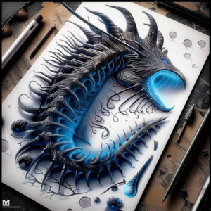 biomechanics tattoo design ideas Realism seamless blend tension lines for shoulder blade