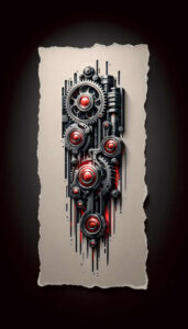 biomechanics tattoo design ideas textured tension lines meaning courage