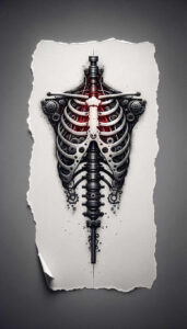 biomechanics-tattoo-designs-ideas-ai-generated--bearings-surrealism-blurred-boundaries-for-upper-back