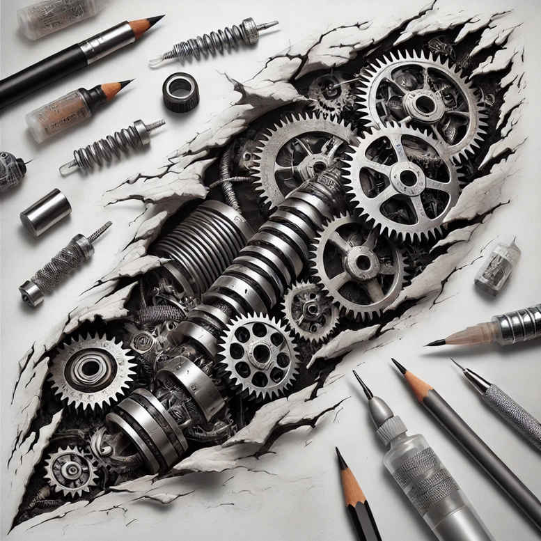 biomechanics-tattoo-designs-ideas-ai-generated--cams-surrealism-imperfect-symmetry-for-upper-thigh