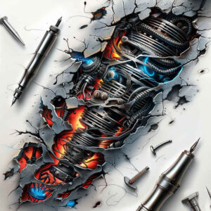 biomechanics-tattoo-designs-ideas-ai-generated--chains-realism-natural-contrast-for-ribs