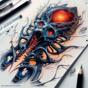 biomechanics-tattoo-designs-ideas-ai-generated--clutches-realism-living-skin-for-thigh