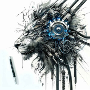 biomechanics-tattoo-designs-ideas-ai-generated--dampers-illustrative-style-for-back-of-neck