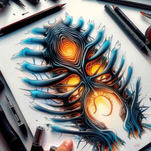 biomechanics-tattoo-designs-ideas-ai-generated--dampers-solid-blacks-for-elbow