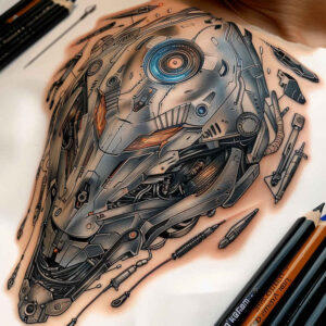 biomechanics-tattoo-designs-ideas-ai-generated--pistons-surrealism-ethereal-glow-for-knee