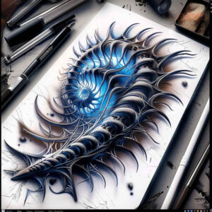 biomechanics-tattoo-designs-ideas-ai-generated--shafts-bold-highlights-for-spine