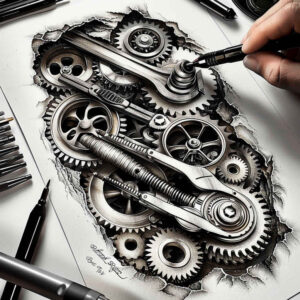 biomechanics-tattoo-designs-ideas-ai-generated--shafts-layered-color-for-hip