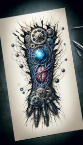 biomechanics-tattoo-designs-ideas-ai-generated--shafts-surrealism-visionary-for-upper-thigh