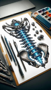 biomechanics-tattoo-designs-ideas-ai-generated--valves-decorative-flourishes-for-lower-thigh