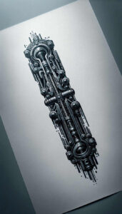 biomechanics-tattoo-designs-ideas-ai-generated--valves-realism-refined-lines-for-lower-back