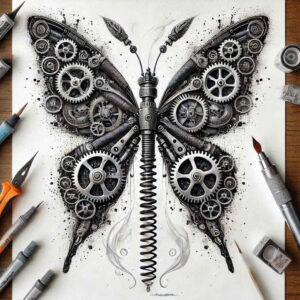biomechanics-tattoo-designs-ideas-ai-generated--valves-surrealism-esoteric-for-upper-shoulder