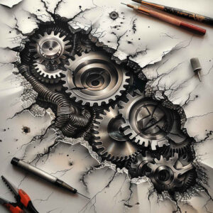 technical-tattoo – tattoo design ideas free ai generated – realism-photo-realistic – for-wrist – Gallery: biomechanics-inkby-ai
