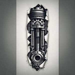 technical-tattoo – tattoo design ideas free ai generated – surrealism-vibrant-contrasts – for-hand – Gallery: biomechanics-inkby-ai