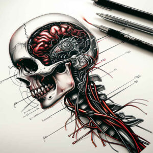 titanium-tattoo – tattoo design ideas free ai generated – realism-natural-color-palette – for-lower-arm – Gallery: biomechanics-inkby-ai
