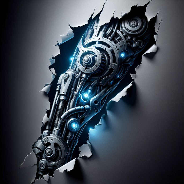 titanium-tattoo – tattoo design ideas free ai generated – realism-realistic-wrinkles – for-triceps – Gallery: biomechanics-inkby-ai