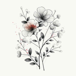 delicate-drips – tattoo design ideas free ai generated – outline-shading – for-nape – Gallery: upload-inkby-ai