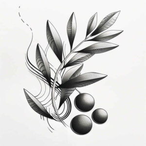 airy-branch – tattoo design ideas free ai generated – symbol-mark – for-temple – Gallery: branches-inkby-ai