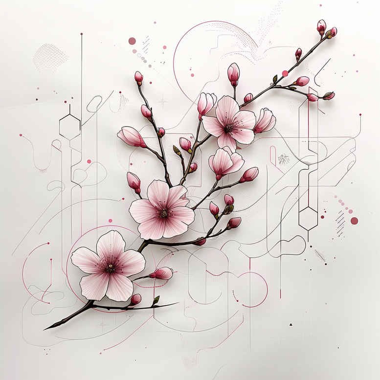branch-detail – tattoo design ideas free ai generated – minimalist-script – for-shoulder-blade – Gallery: branches-inkby-ai