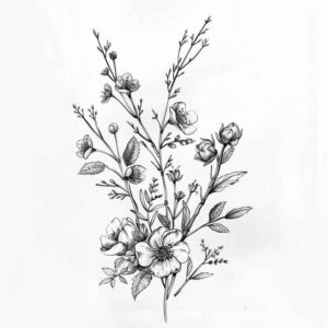 fluid-outline – tattoo design ideas free ai generated – grim – for-calf – Gallery: upload-inkby-ai