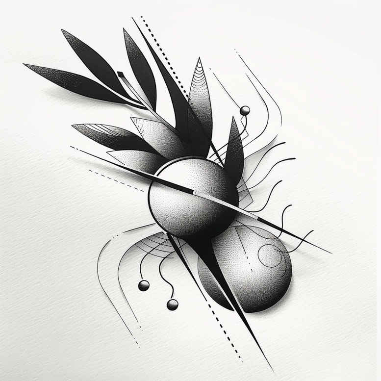 branch-motif – tattoo design ideas free ai generated – pure-outline – for-elbow – Gallery: branches-inkby-ai
