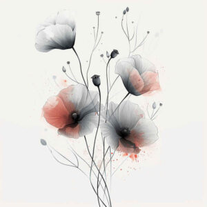blooming-pigment – tattoo design ideas free ai generated – repetitive-shapes – for-lower-thigh – Gallery: upload-inkby-ai