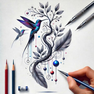 minimal-shading – tattoo design ideas free ai generated – wavy-lines – surrealism-altered-reality – Gallery: upload-inkby-ai