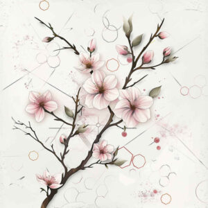 floral-branch – tattoo design ideas free ai generated – short-stroke – for-back-shoulder – Gallery: branches-inkby-ai